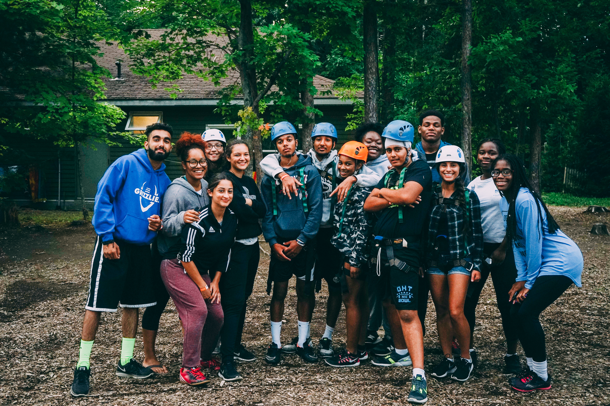 A group of teenagers