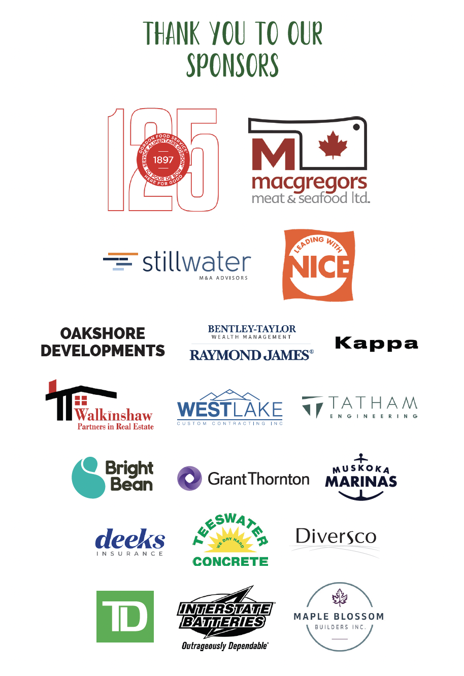 A list of company logos